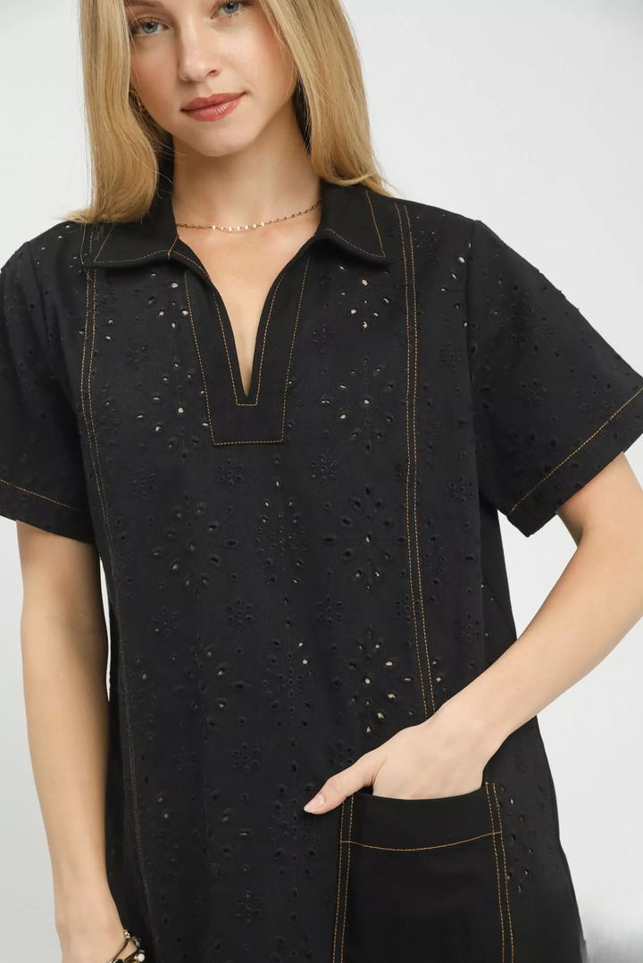 Saddle Lace Mini Dress
