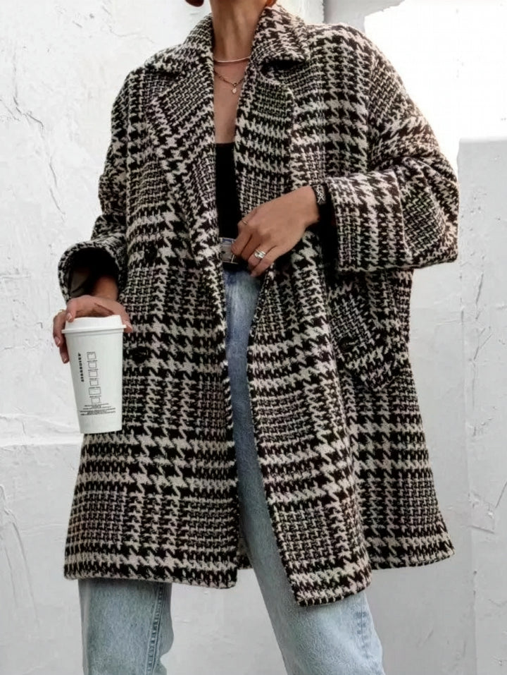 Vexa Houndstooth Oversized Blazer