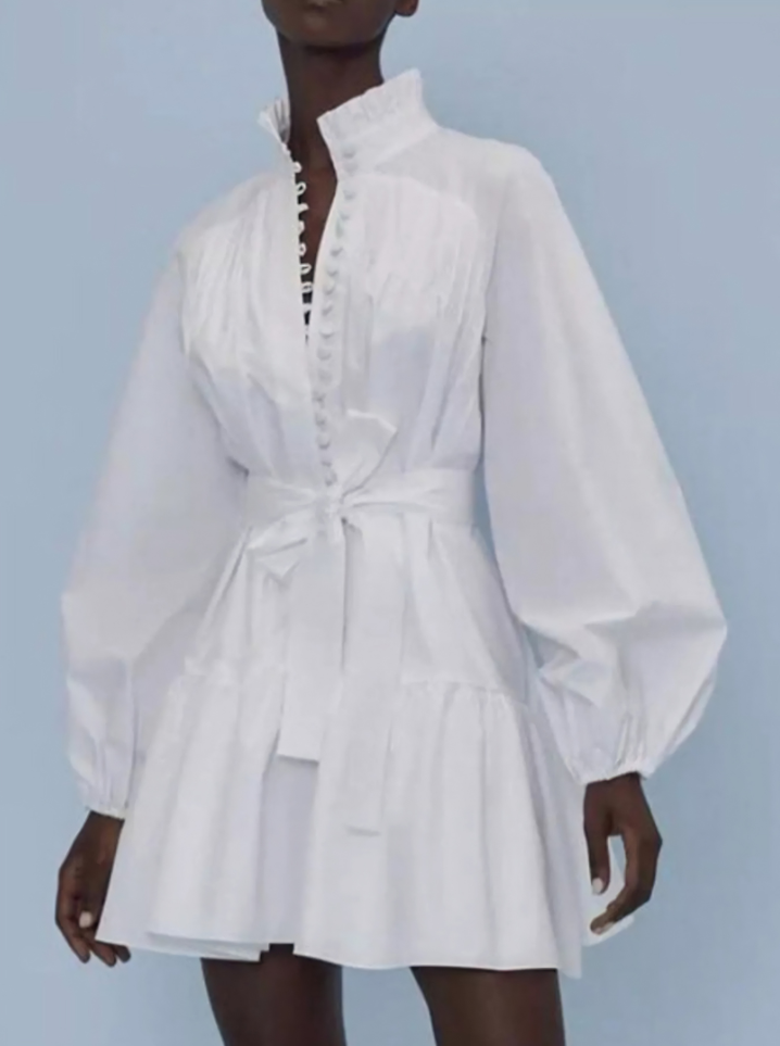 Lara Blouson Sleeve Mini Dress