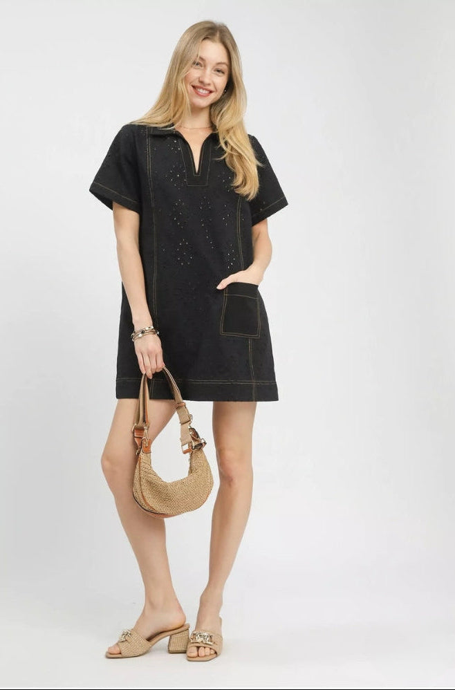 Saddle Lace Mini Dress