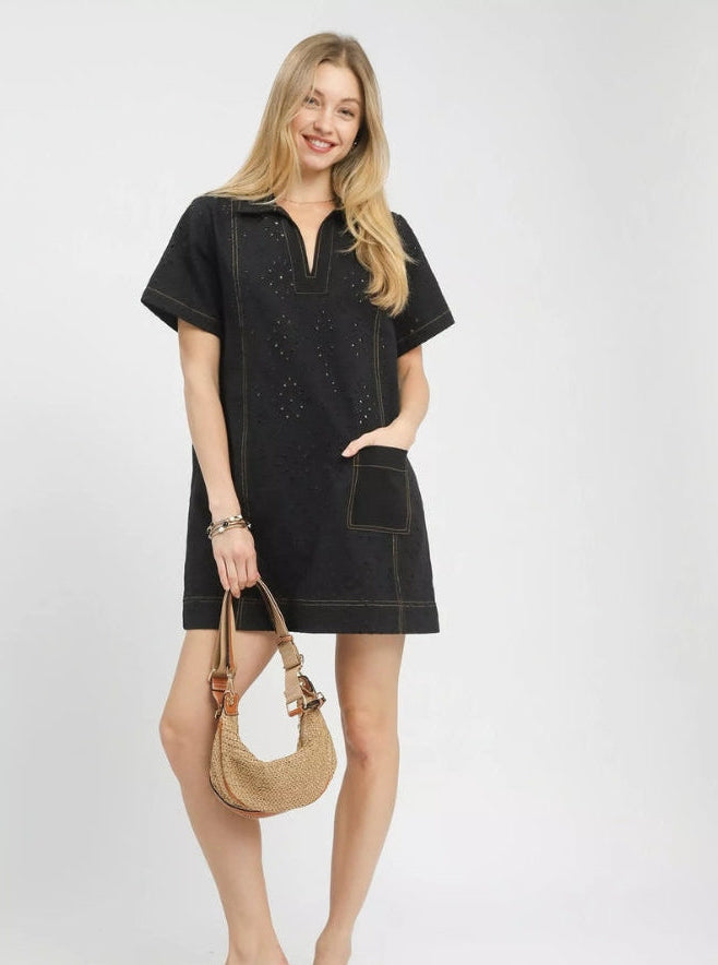Saddle Lace Mini Dress