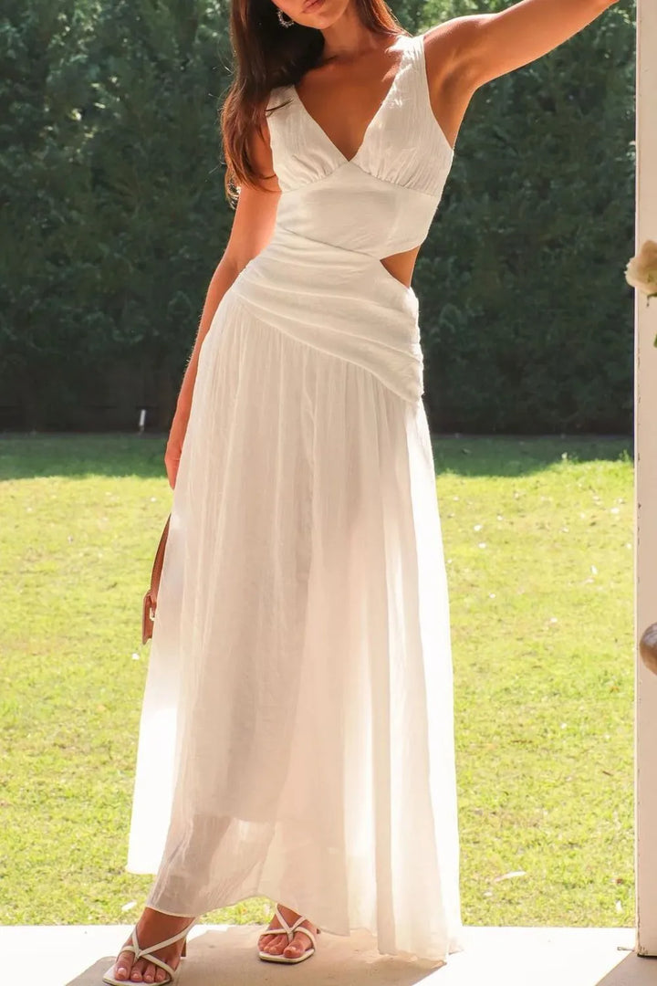 Kyra V-Neck Cutout Maxi Dress